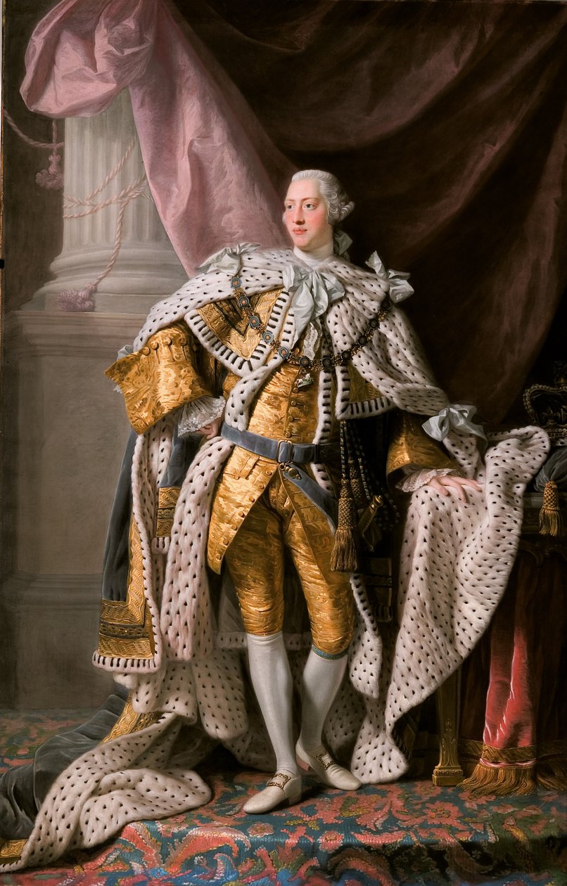 Kung George III i kröningskläder av Allan Ramsay