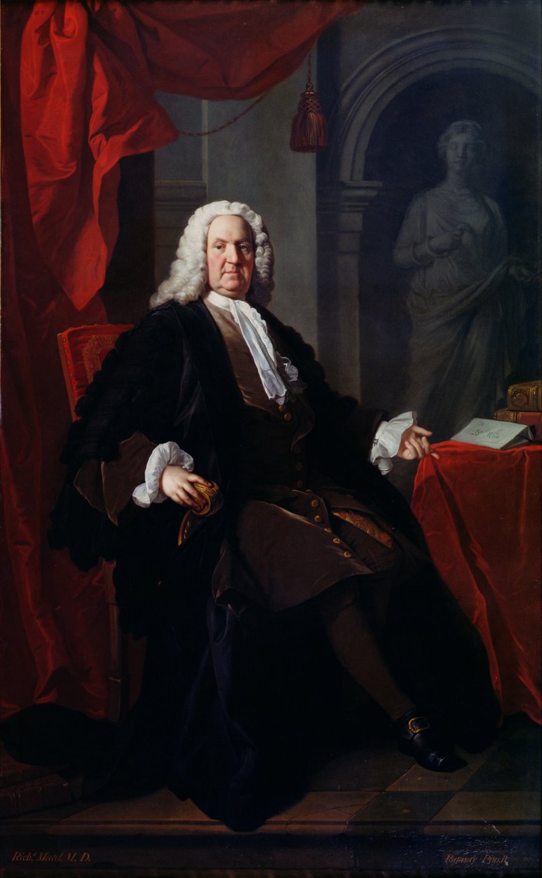 Porträtt av dr Richard Mead, 1747 av Allan Ramsay
