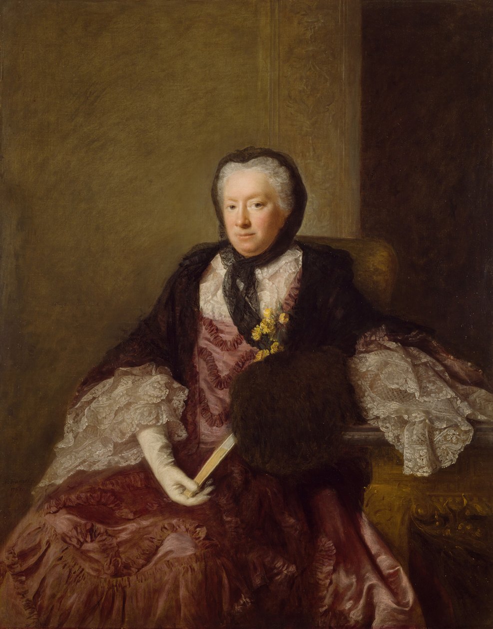 Porträtt av fru Mary Martin, 1761. av Allan Ramsay