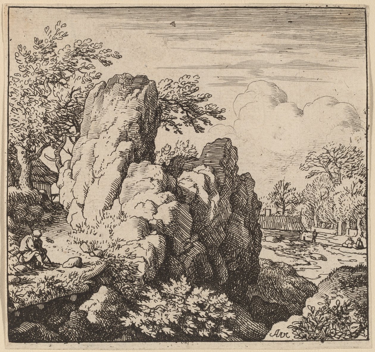 Stor sten, troligen ca. 16451656. av Allart van Everdingen