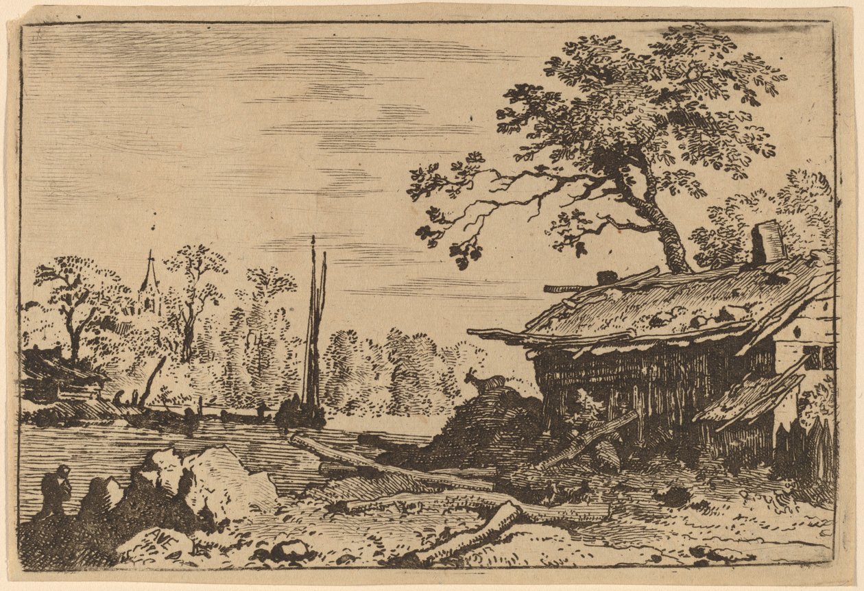 Ruinous Hut, förmodligen ca. 16451656. av Allart van Everdingen