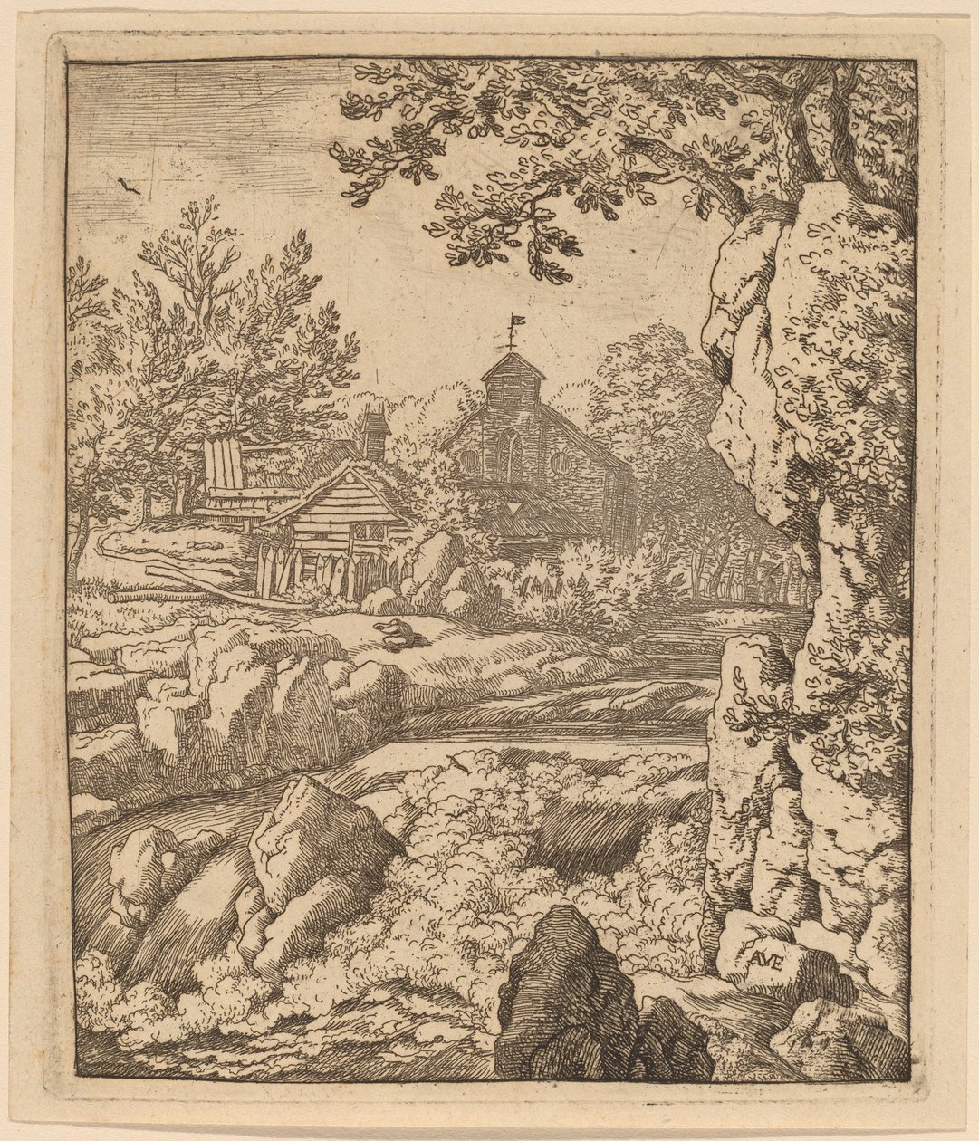 Vattenfall, troligen ca. 16451656. av Allart van Everdingen
