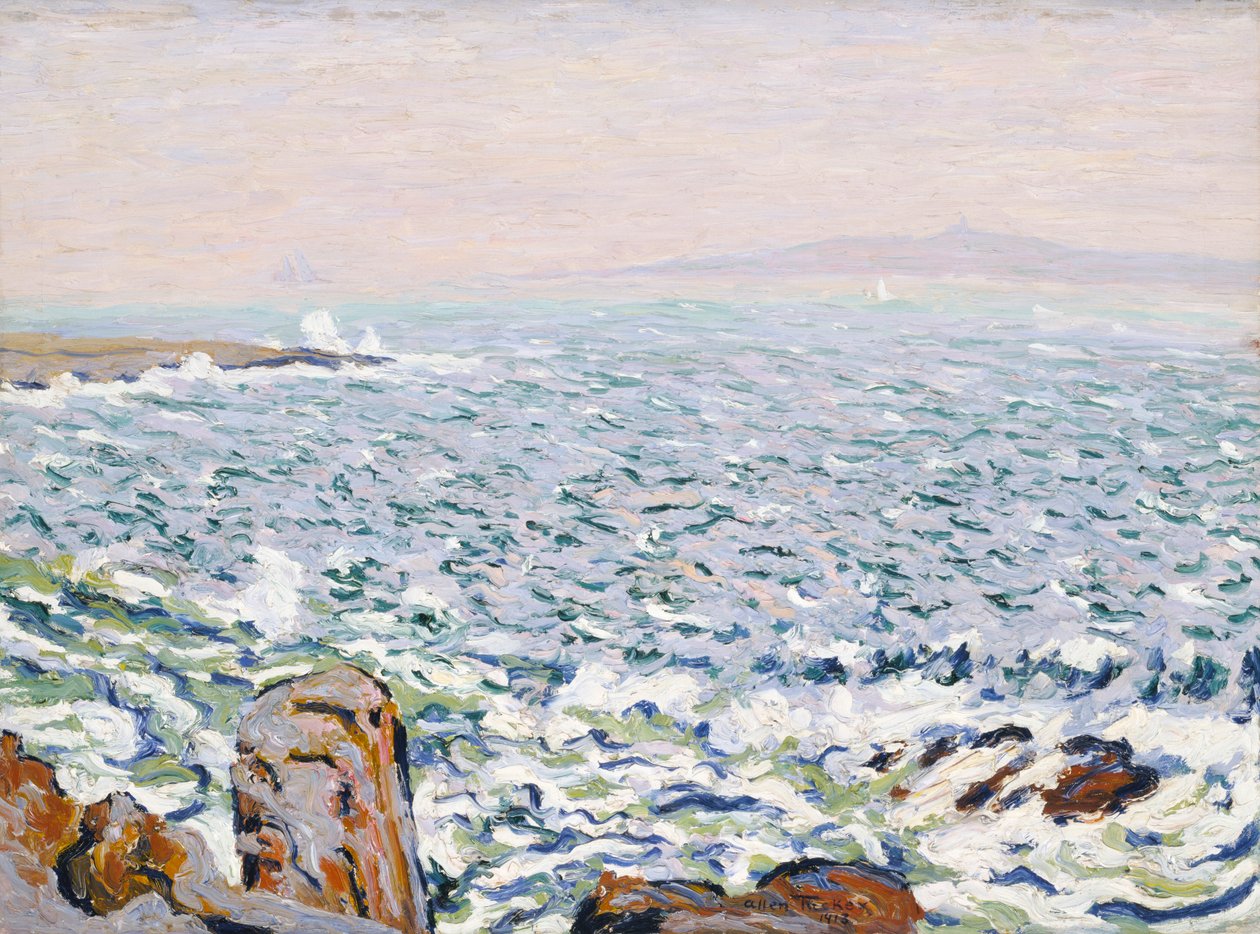 Surf Breaking, Cranberry Island, 1913. av Allen Tucker