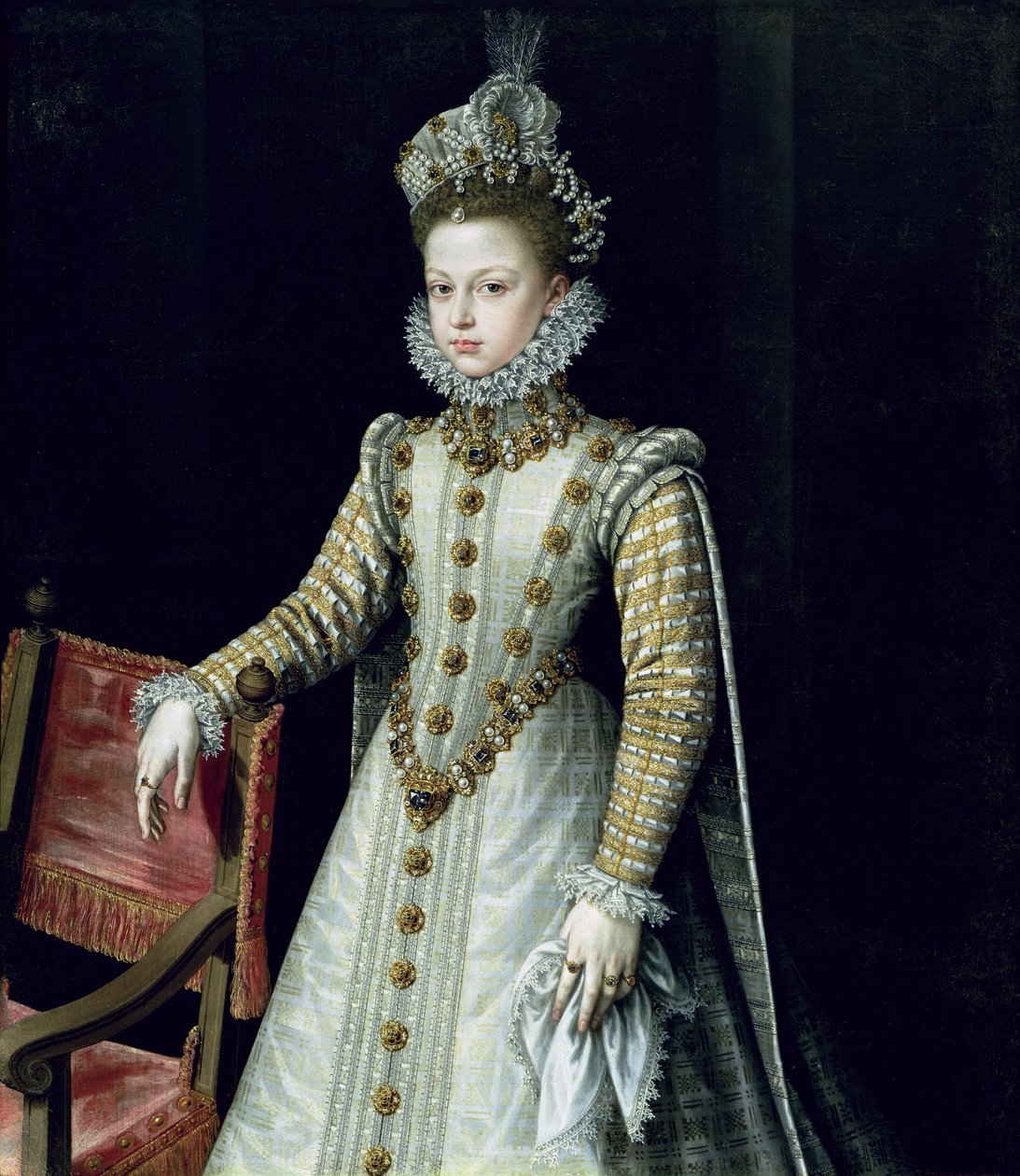 Infanta Isabel Clara Eugenie (1566-1633) 1579 av Alonso Sánchez Coello