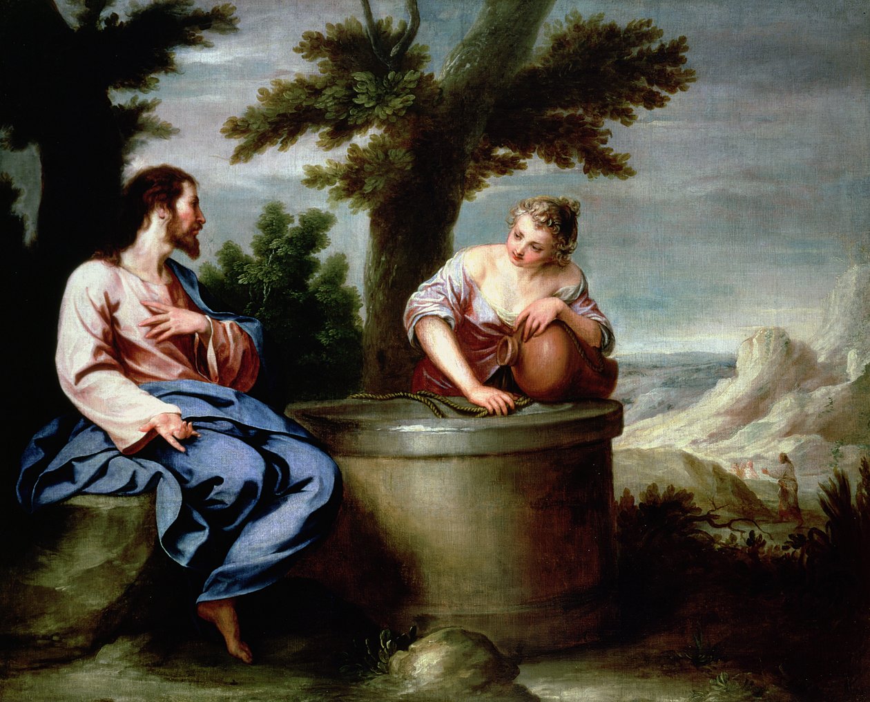 Jesus och den samaritanska kvinnan av Alonso Cano