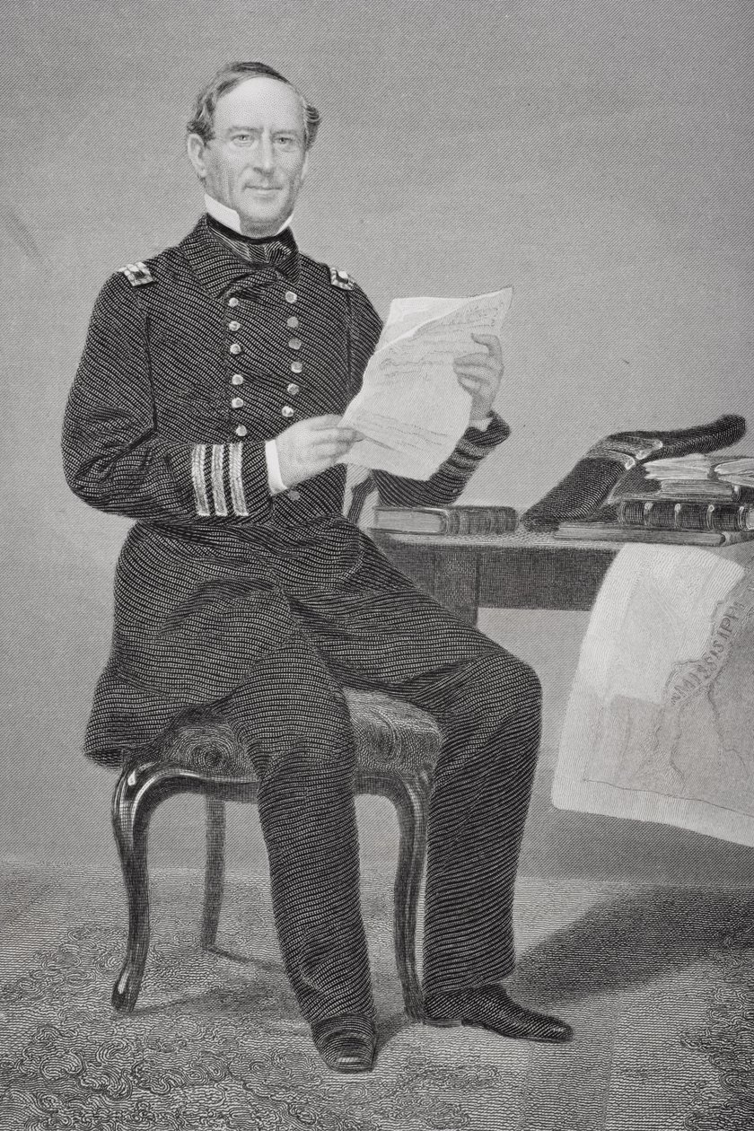 Porträtt av amiral David Glascoe Farragut (1801-70) av Alonzo Chappel