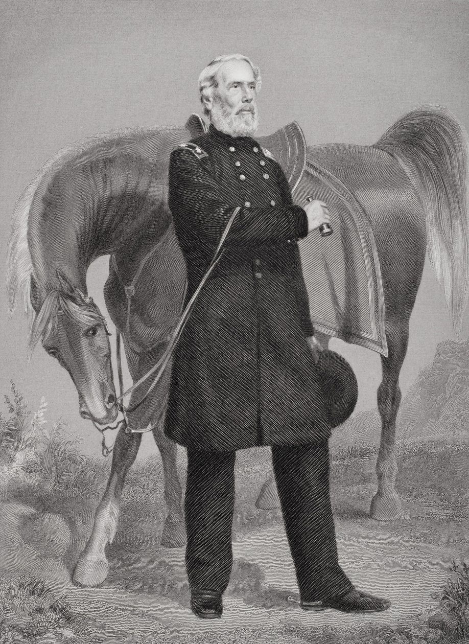 Porträtt av general Edwin Vose Sumner (1797-1863) av Alonzo Chappel