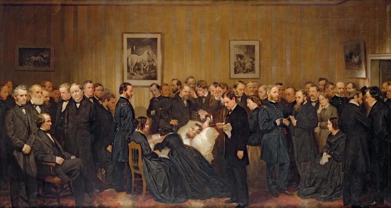 Lincolns död, 1868 av Alonzo Chappel