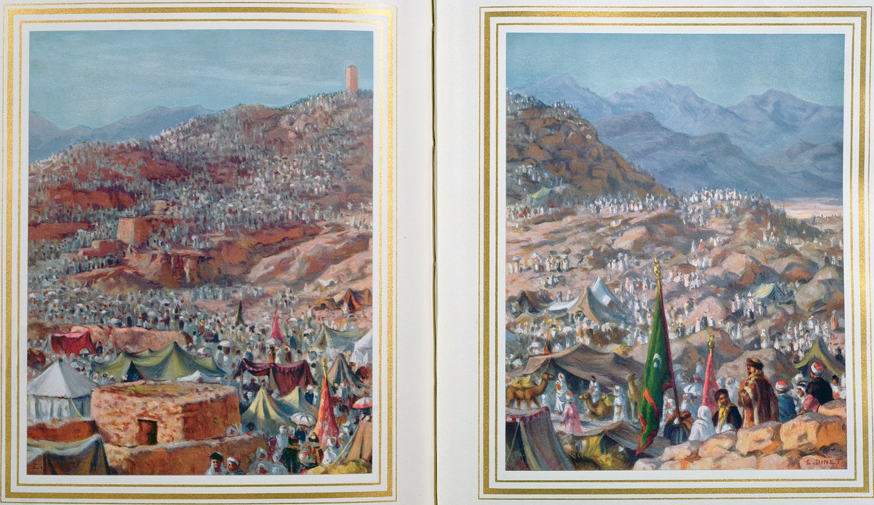 Pilgrimer på berget Arafa den 9:e dagen i Dhul-Hijjah, 1918 av Alphonse Etienne Dinet