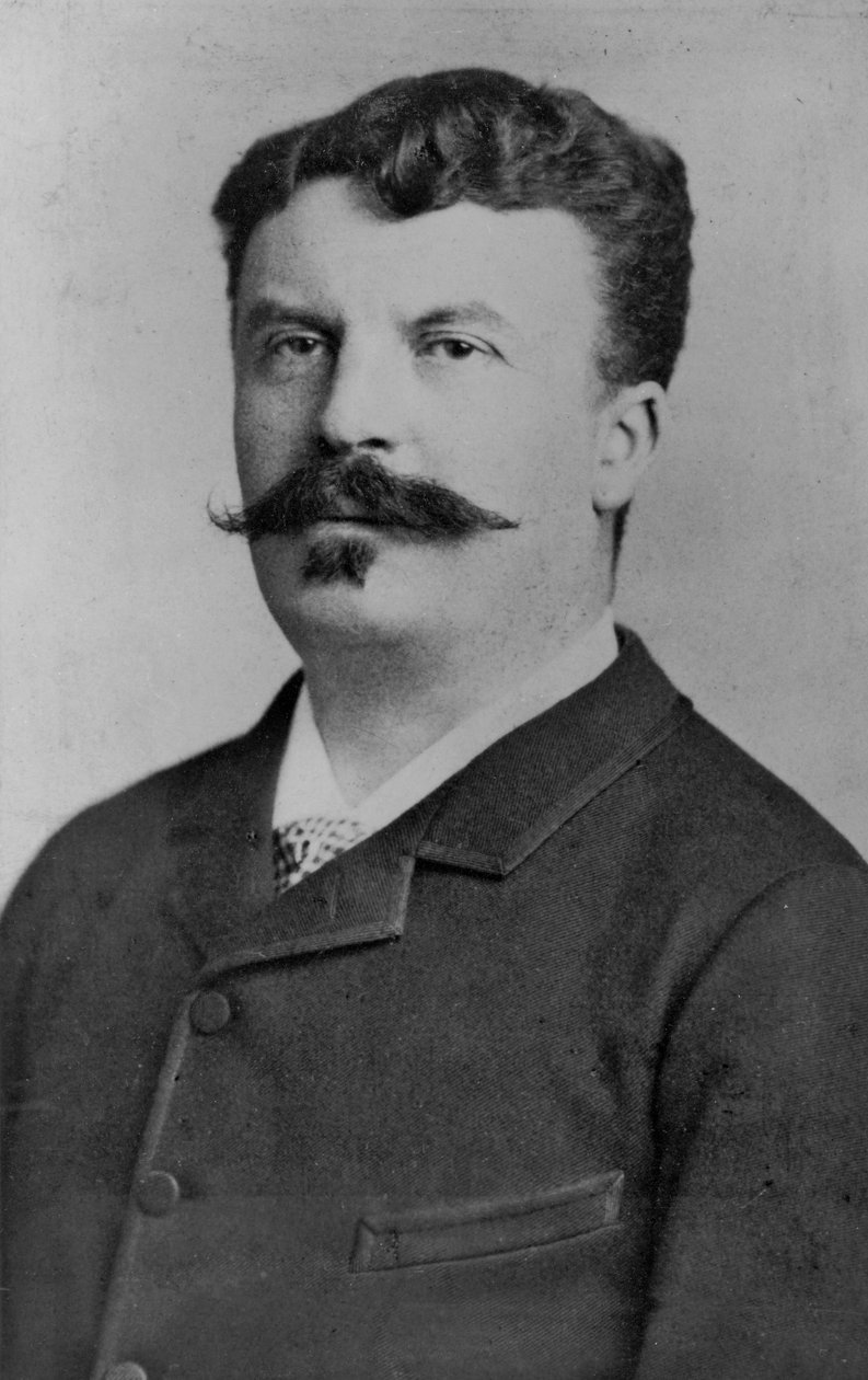 Porträtt av Guy de Maupassant av Alphonse Liebert