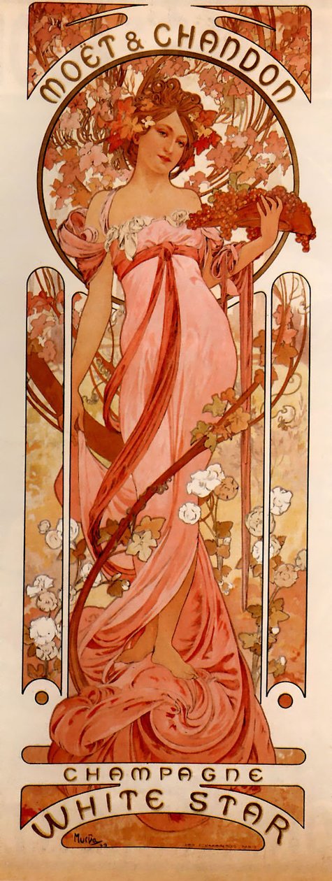  Moet & Chandon White Starn av Alphonse Mucha