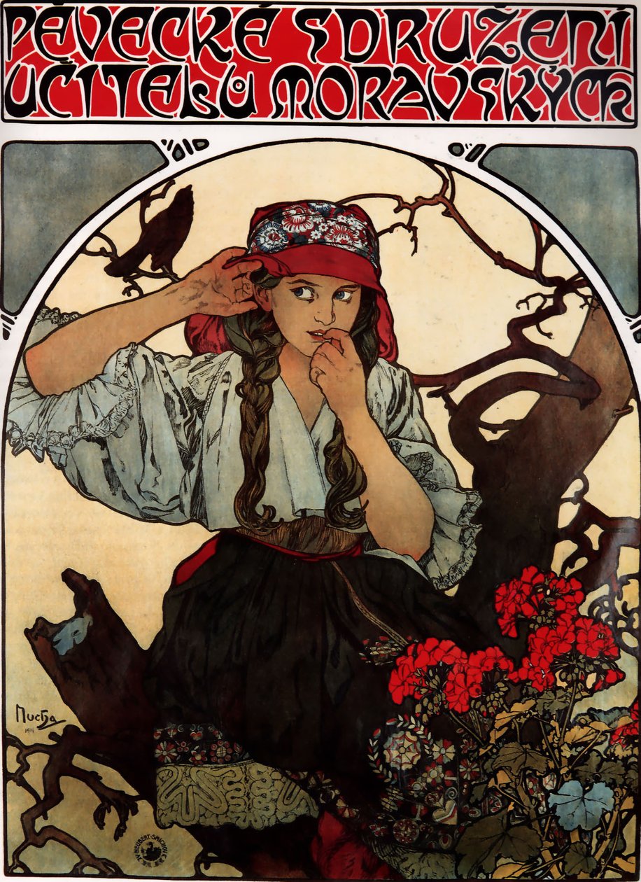  Moravian Teachers Choirn av Alphonse Mucha