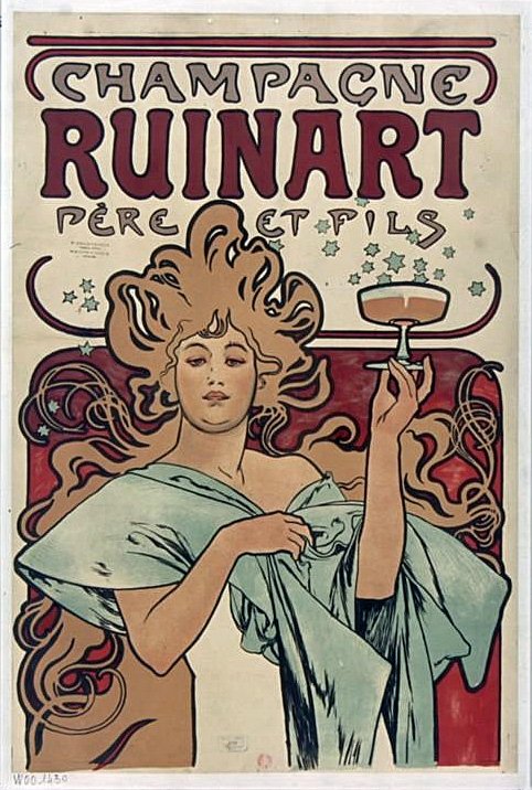 Champagne Ruinart av Alphonse Mucha