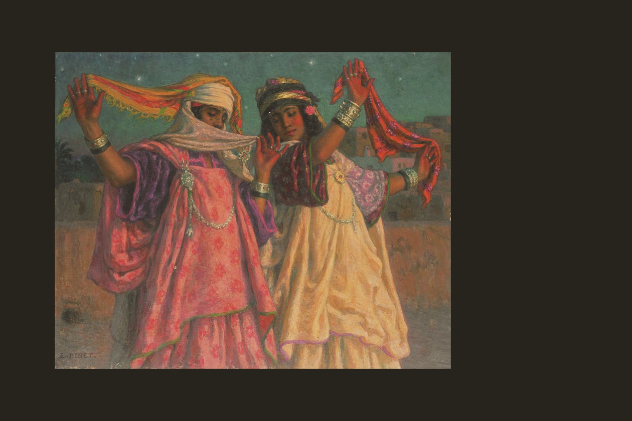 Scarfdansen (olja på duk) av Alphonse Etienne Dinet