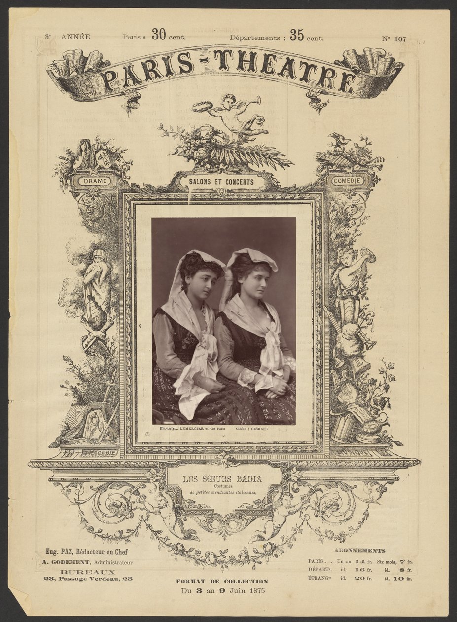Paris Teater: Les Soeurs Badia av Alphonse J. Liébert