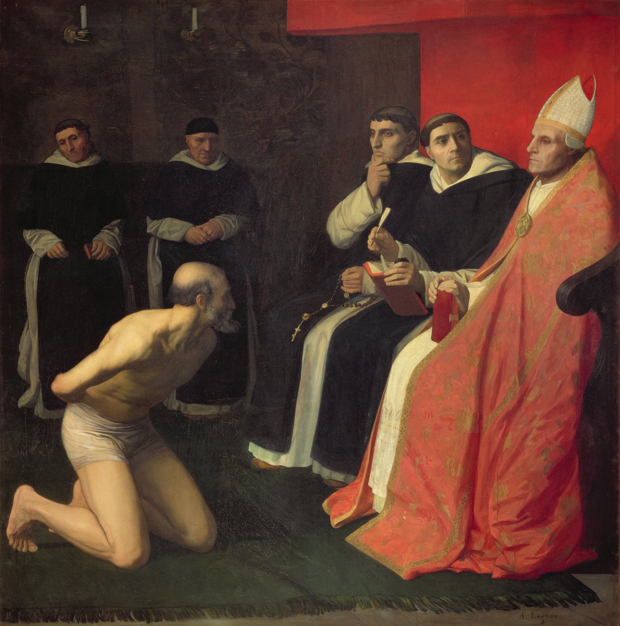 En hederlig ångerfull, c.1868 av Alphonse Legros