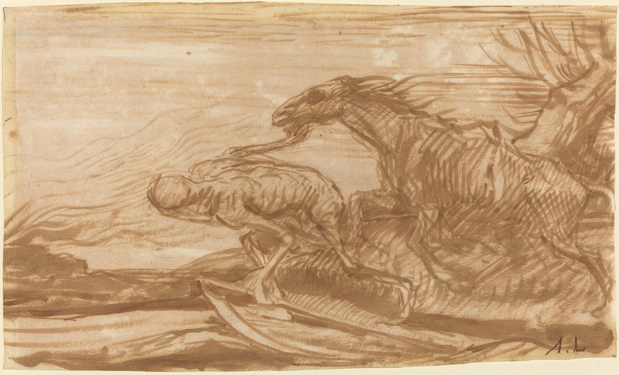 Döden och dess häst. av Alphonse Legros
