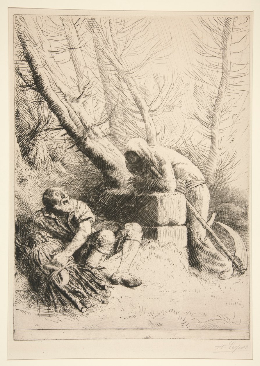 Döden och vedhuggaren av Alphonse Legros