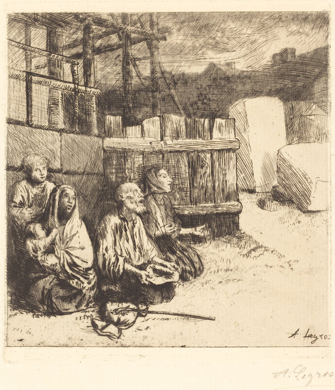engelska tiggare av Alphonse Legros