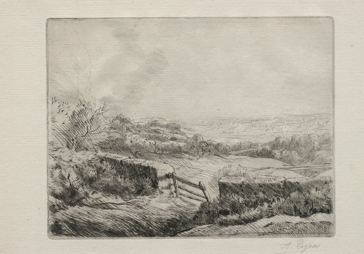 Ingång till fältet. av Alphonse Legros