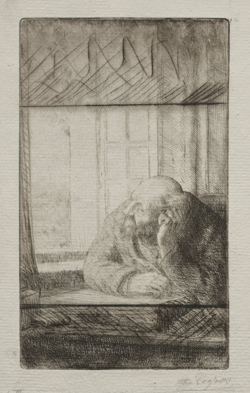 Kväll vid fönstret av Alphonse Legros