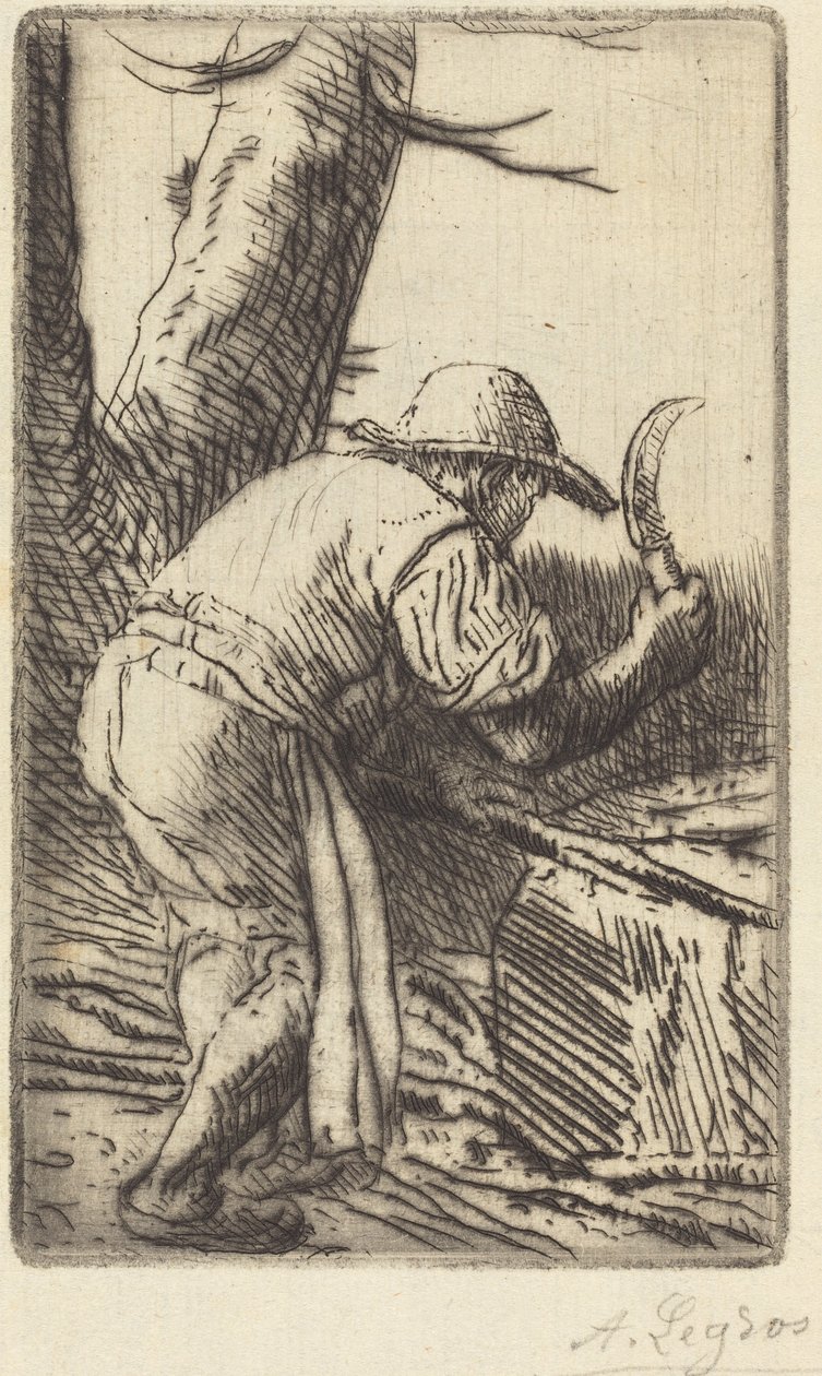 Fagot-cutter (Fagot-skäraren) av Alphonse Legros
