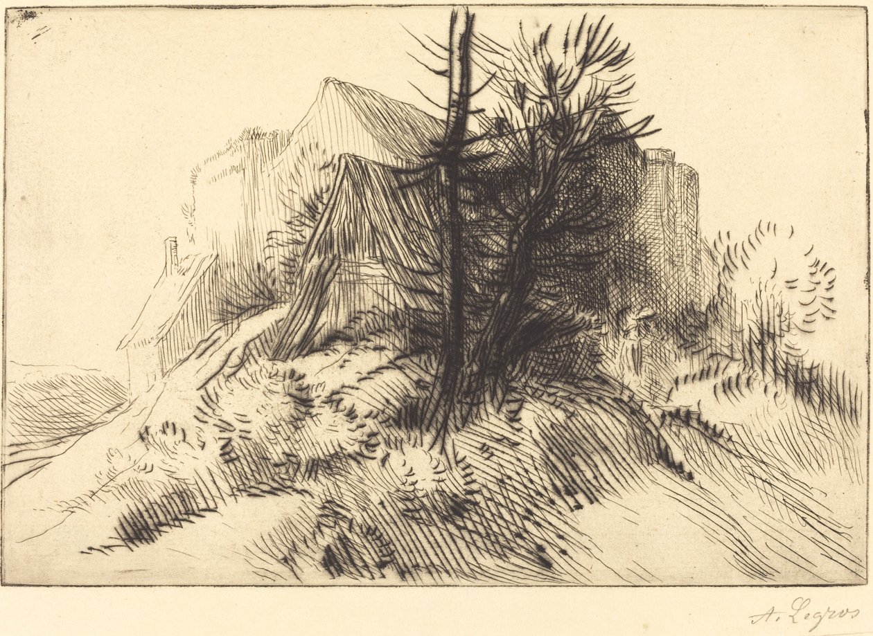 Gård på vintern av Alphonse Legros