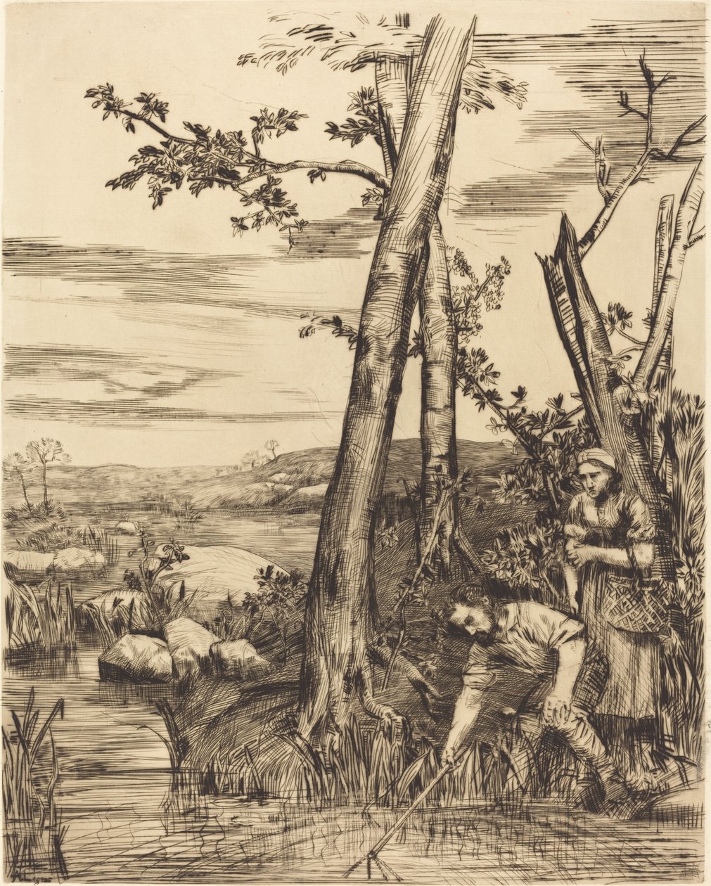 Fiske efter kräftor av Alphonse Legros