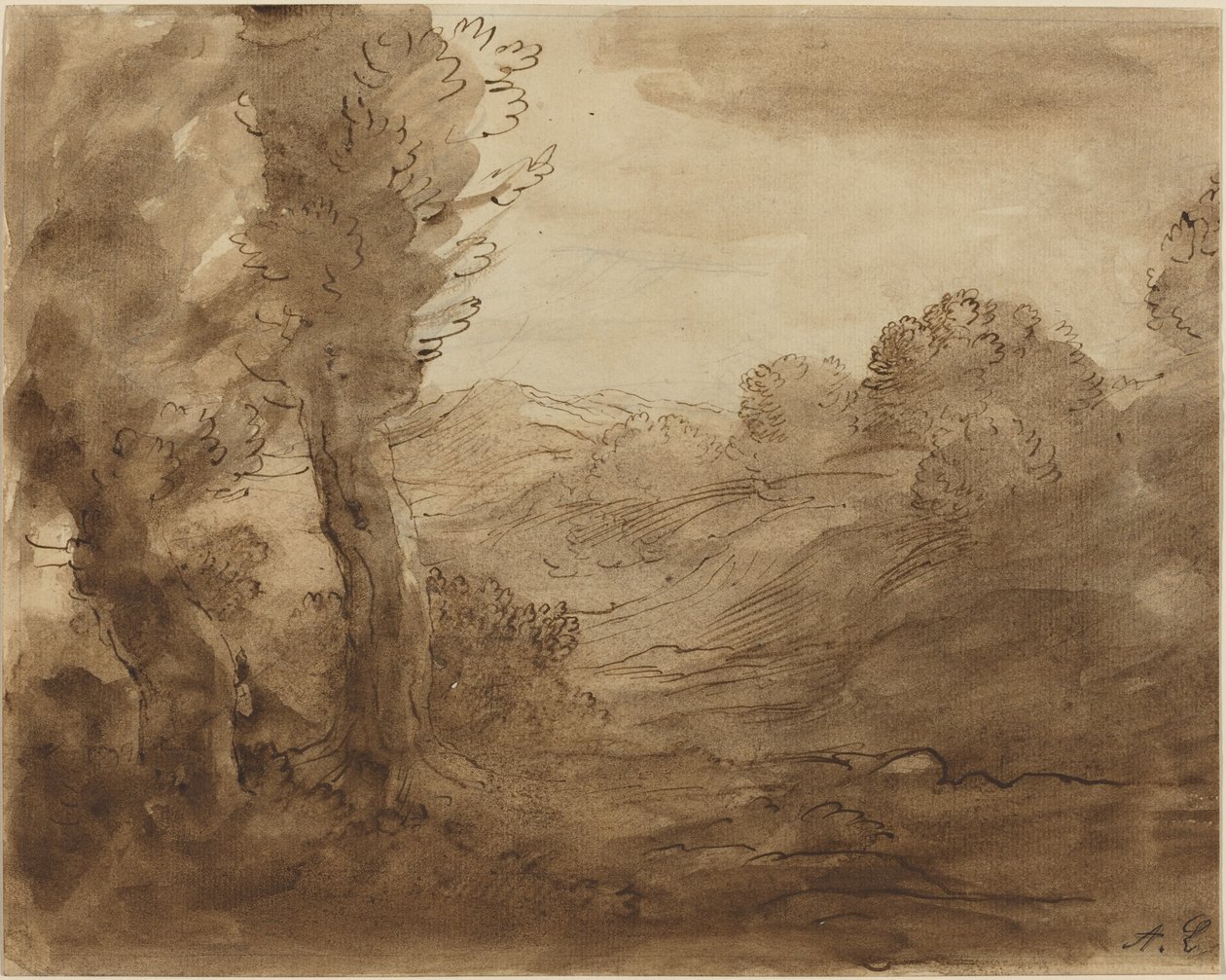 Gångstig i Bourgogne. av Alphonse Legros