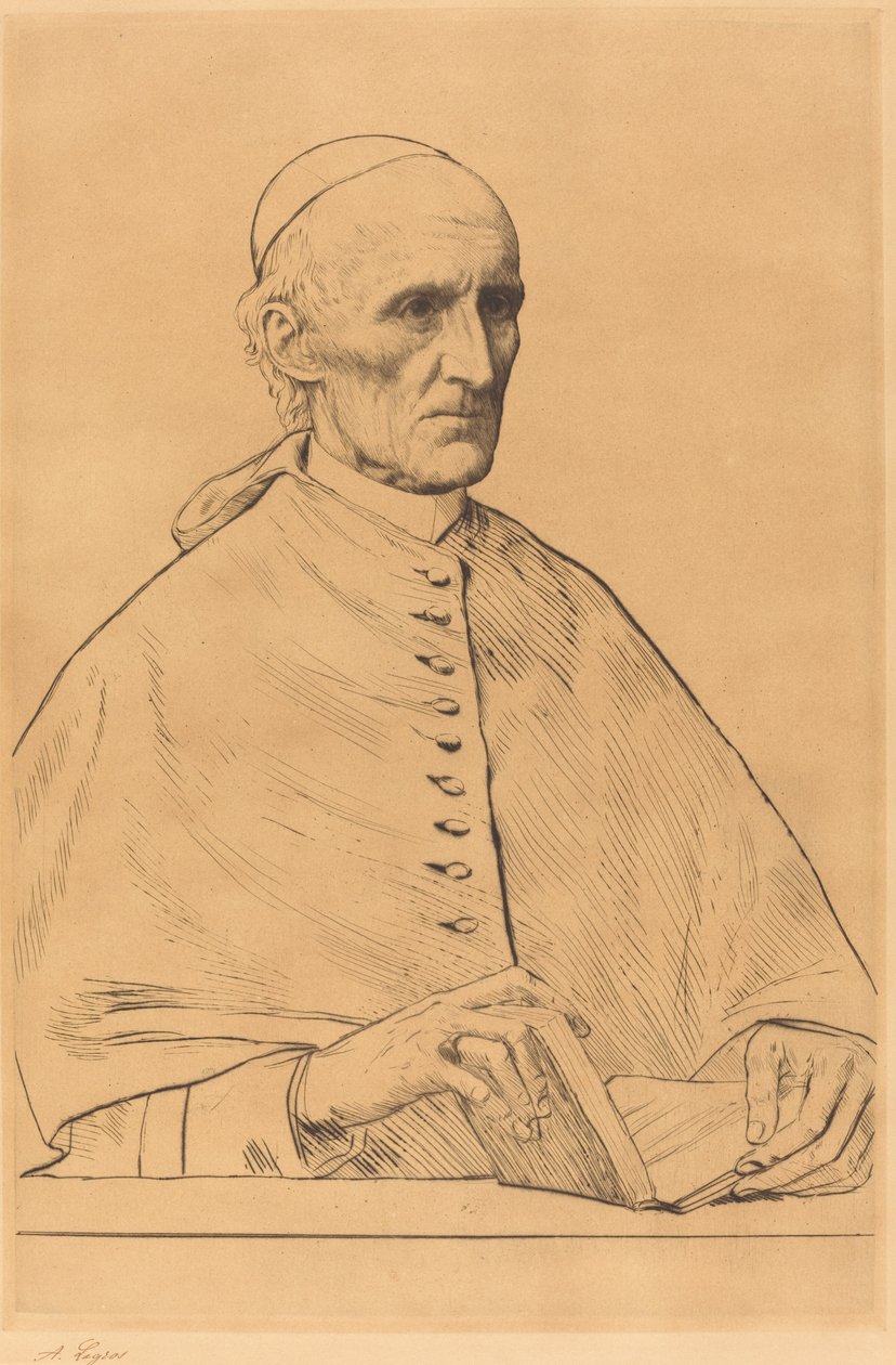 His Eminence Cardinal Manning, 1:a plattan. av Alphonse Legros