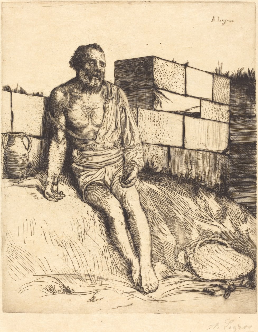 Job, 1:a plattan av Alphonse Legros