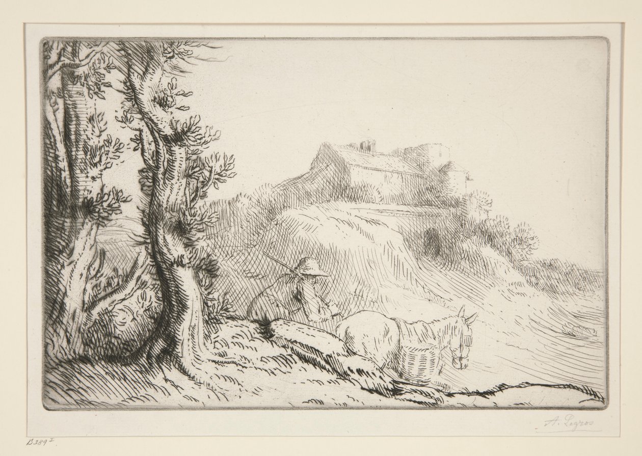 Gården på kullen av Alphonse Legros