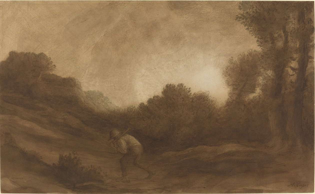Landskap, kväll av Alphonse Legros