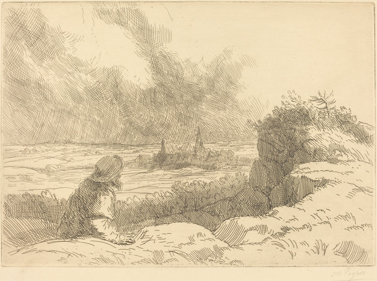 Landskap Landskap. av Alphonse Legros
