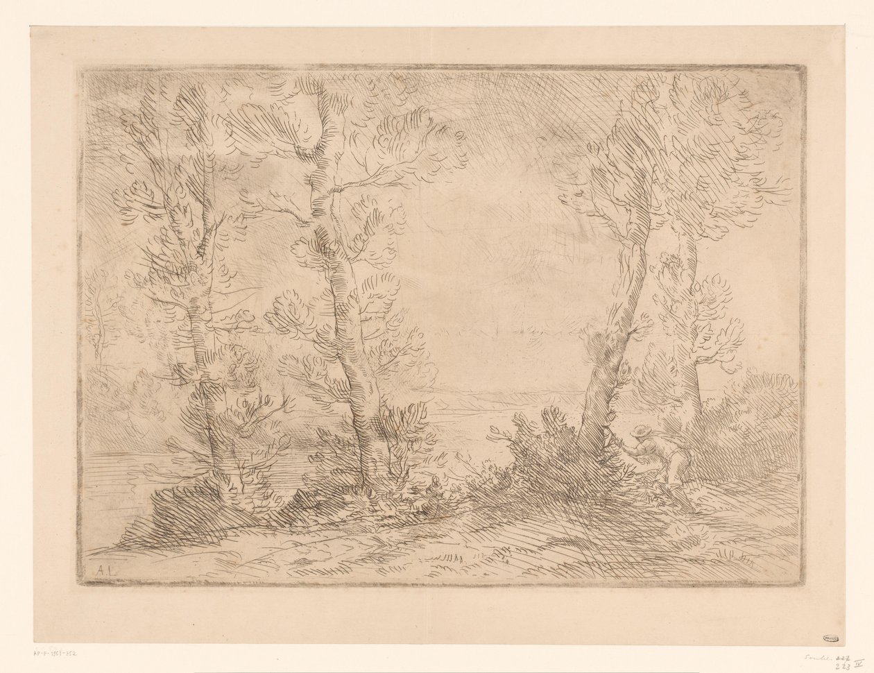 Landschap sätter skruv Laxfiskaren av Alphonse Legros