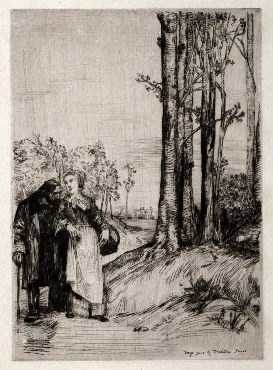 Konvalescentpromenaden, ca. 1861. av Alphonse Legros