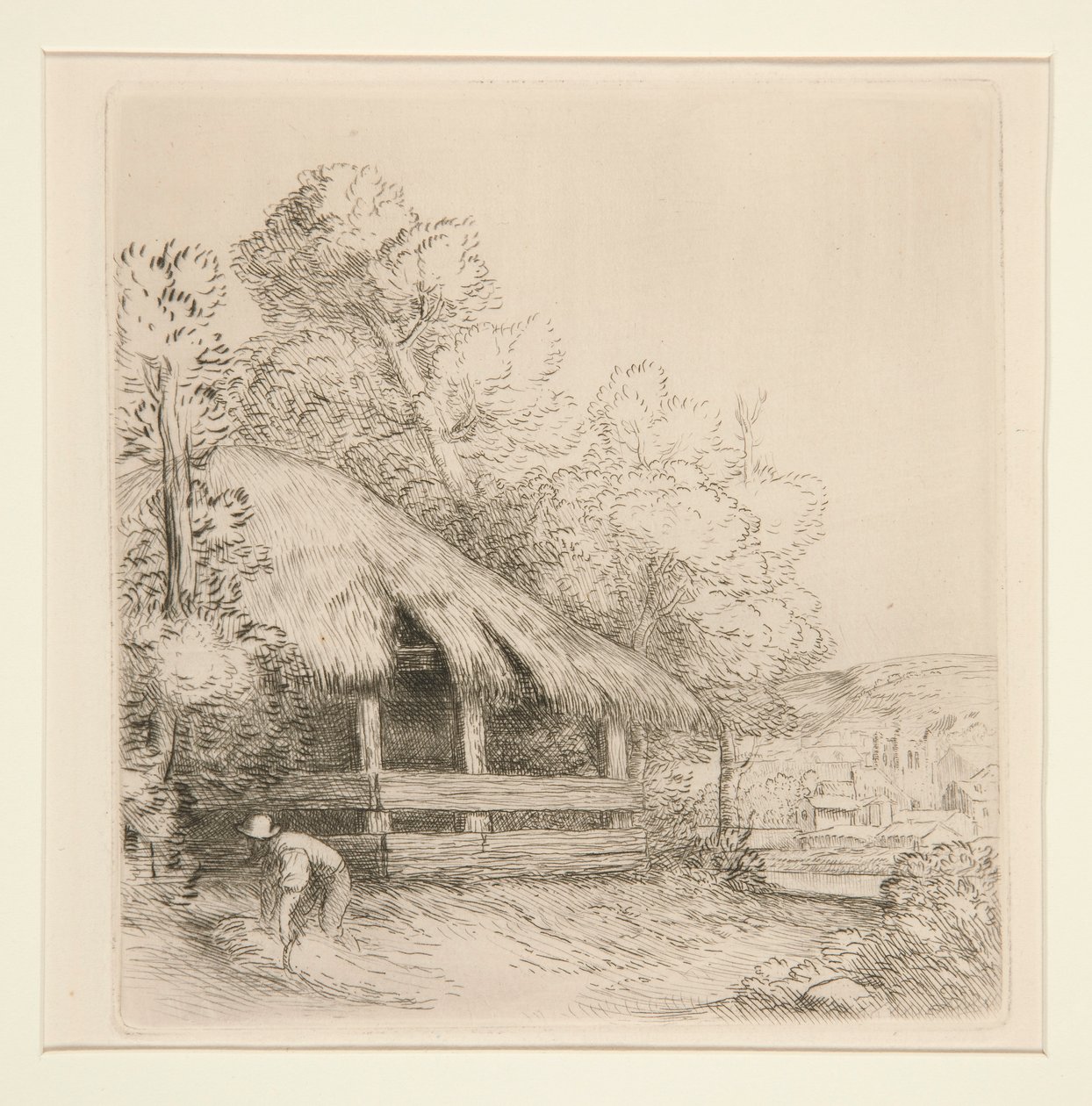 Le petit hangar (Lilla skjulet) av Alphonse Legros