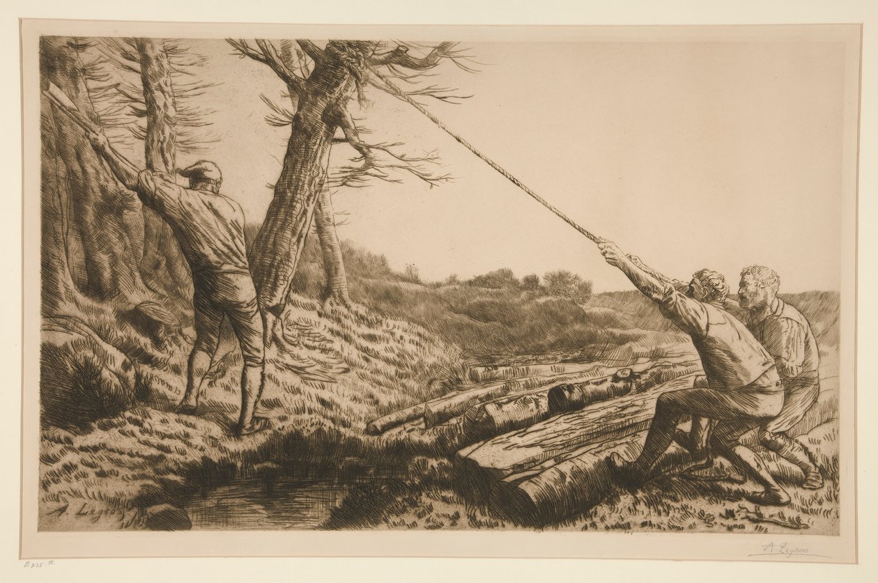 Les bucherons (vedhuggare) av Alphonse Legros