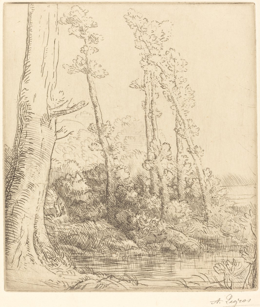 Lilla Pond La petite sto. av Alphonse Legros