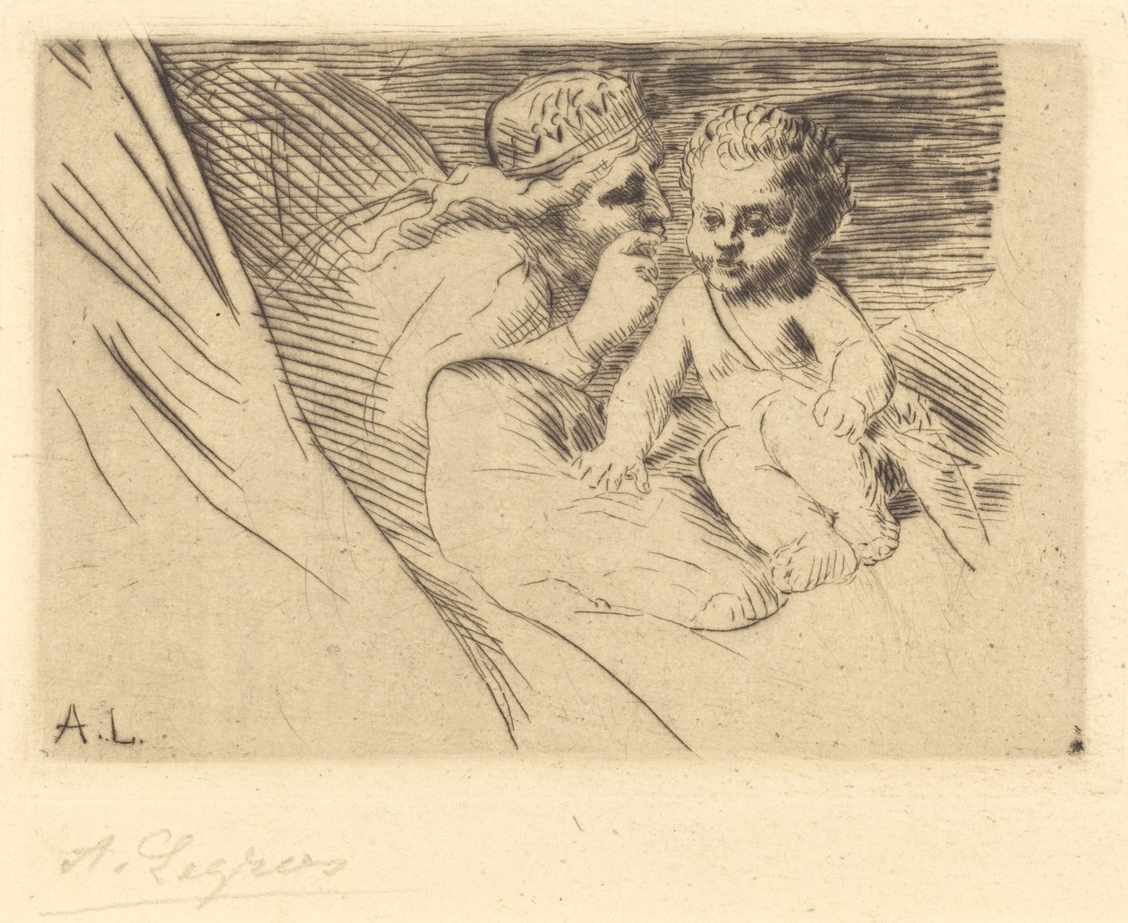 Mab och Cupid Mab et Cupidon. av Alphonse Legros