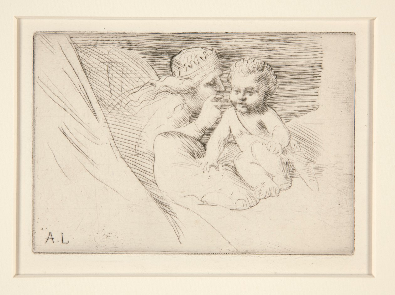 Mab et Cupidon (Mab och Cupid) av Alphonse Legros