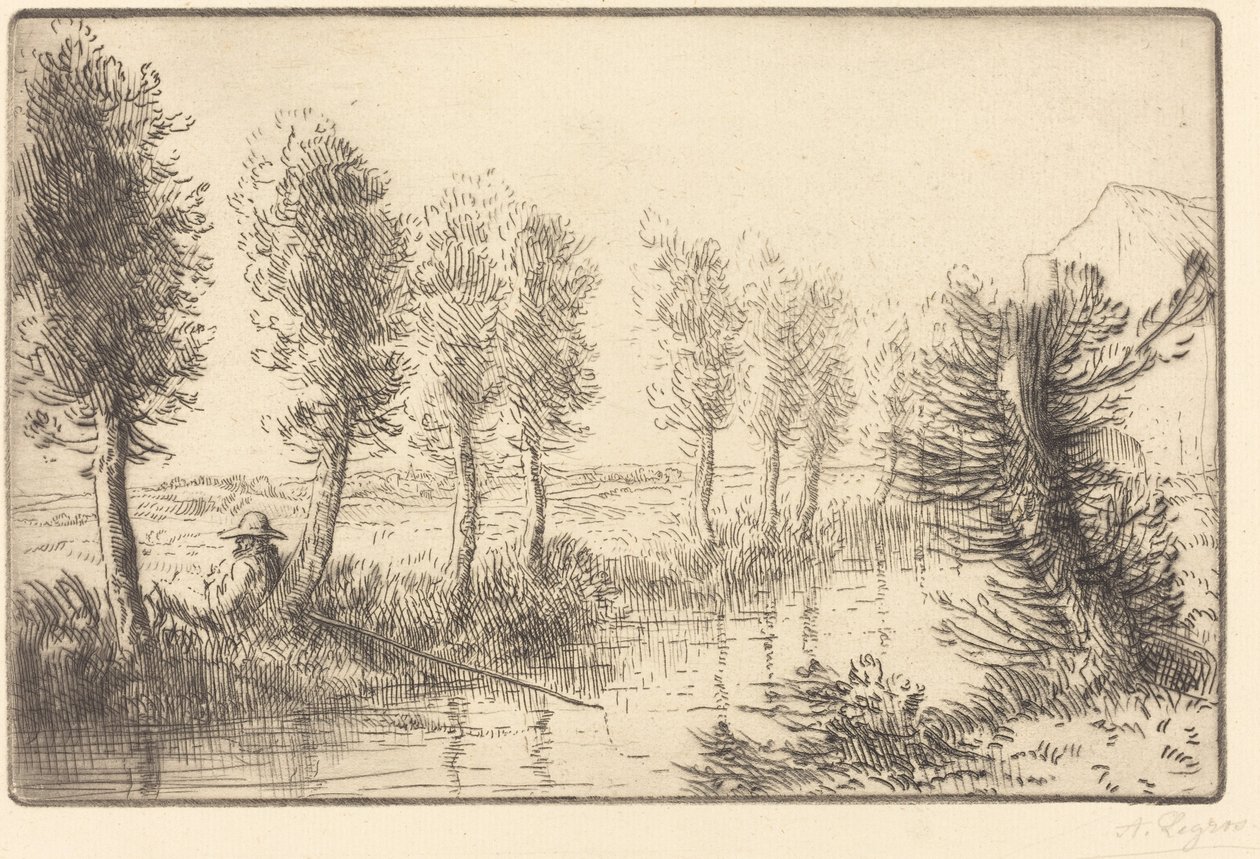 Nära Mill Pres du moulin. av Alphonse Legros