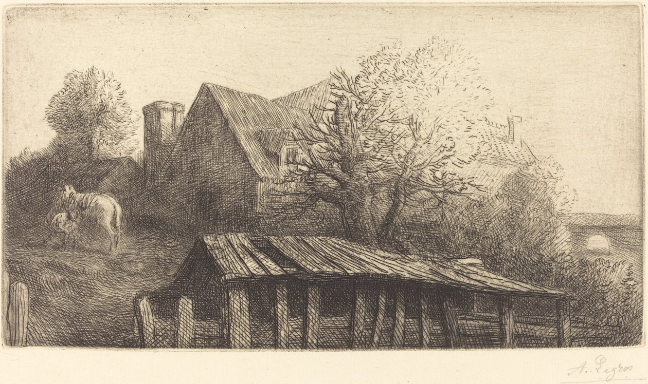 Gamla värdshuset av Alphonse Legros