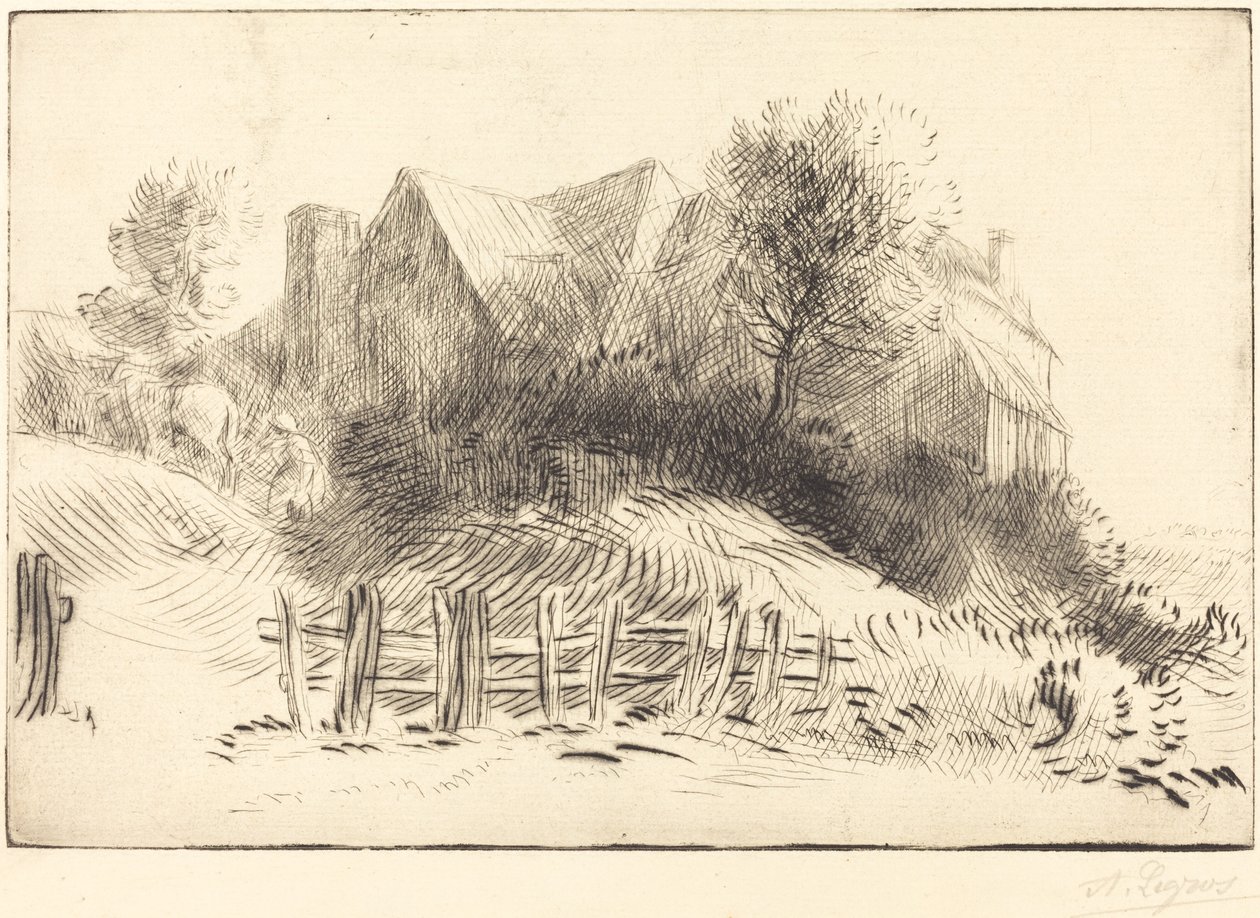 Old Inn Ett gammalt värdshus. av Alphonse Legros