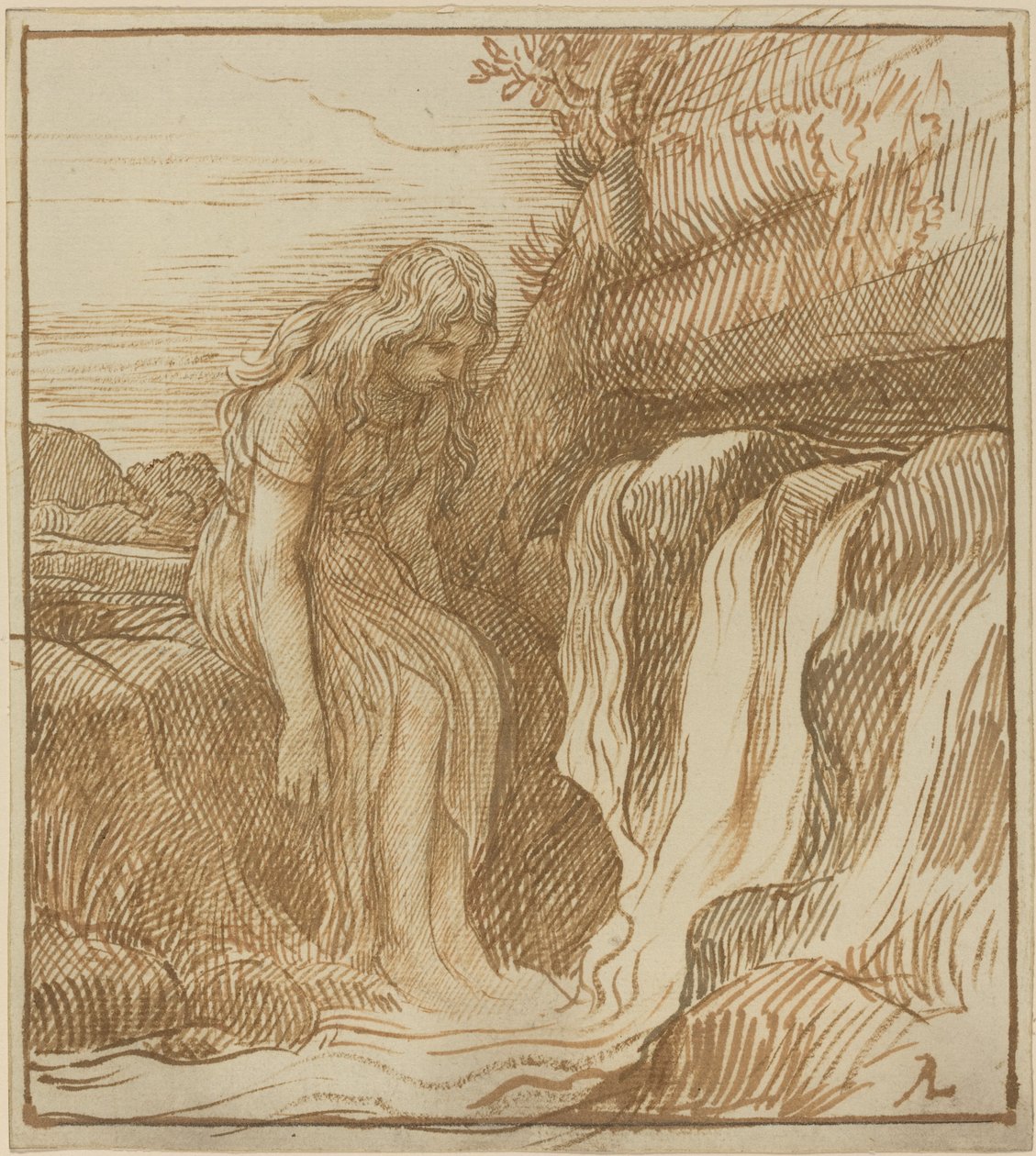 Bonde vid Källan av Alphonse Legros