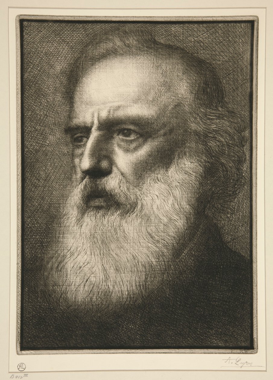 Porträtt av av Alphonse Legros