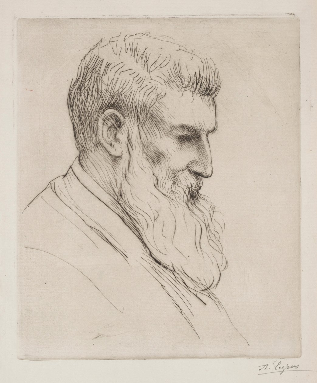 Porträtt av Craibe Angus. av Alphonse Legros