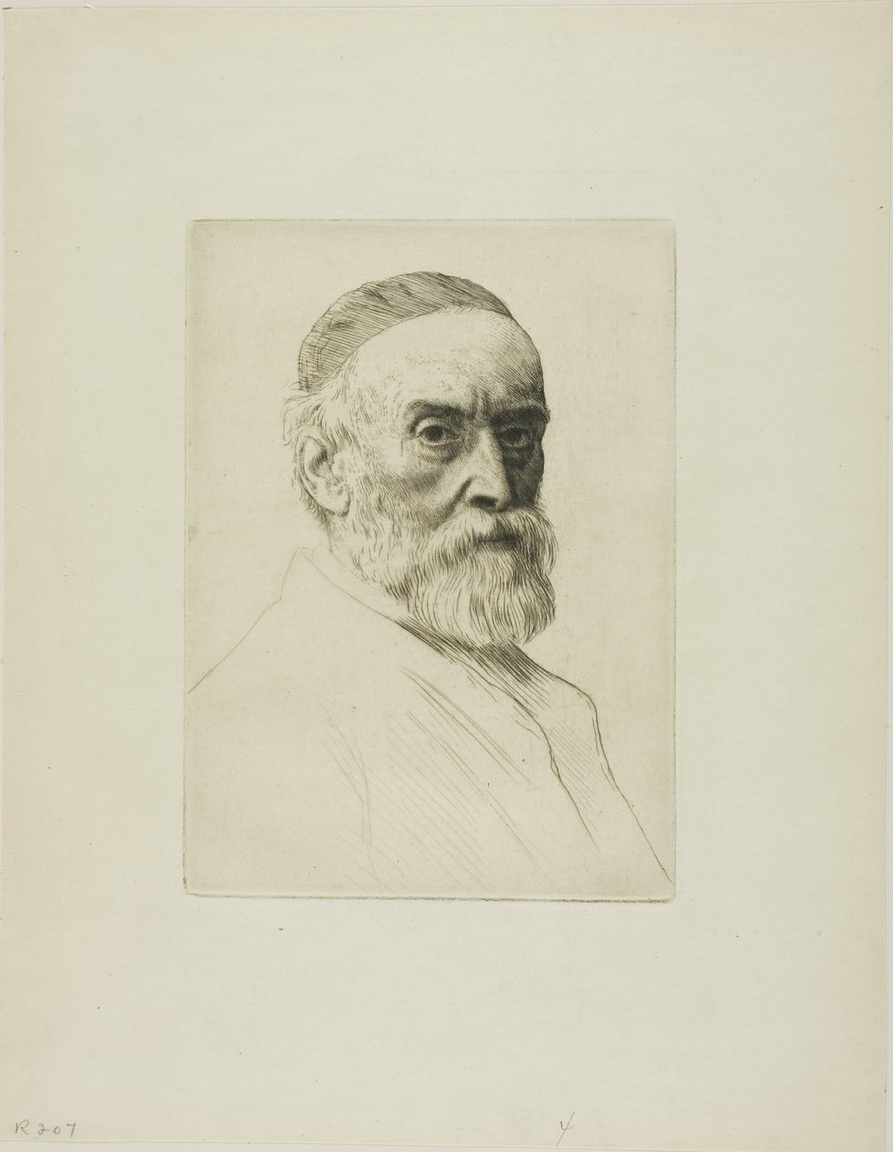 Porträtt av G. F. Watts, R.A. av Alphonse Legros