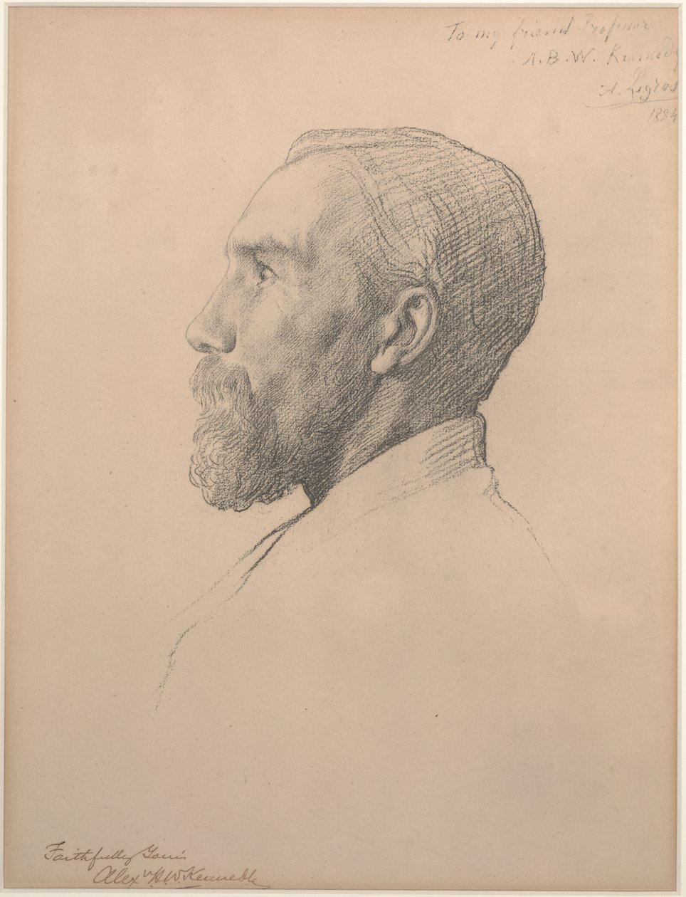 Porträtt av professor Alexander Kennedy av Alphonse Legros