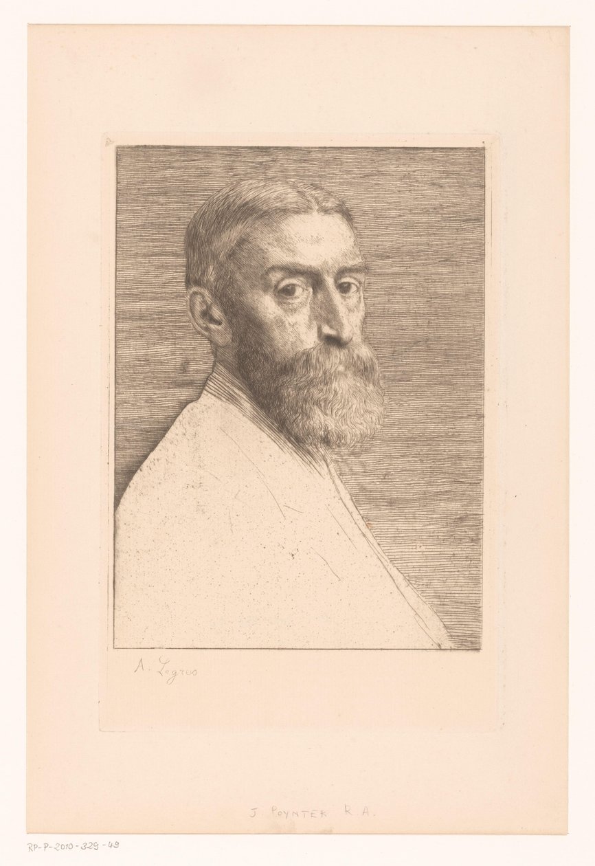 Porträtt av Edward Poynter av Alphonse Legros